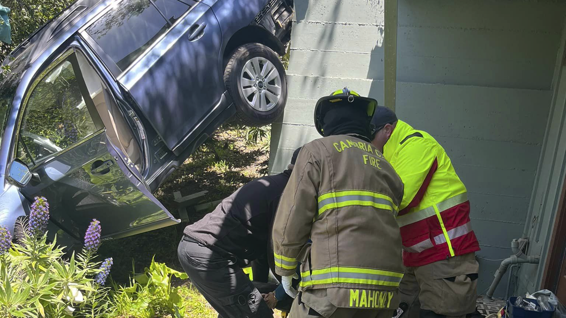 SLO County driver injured after car falls into ravine | San Luis Obispo ...