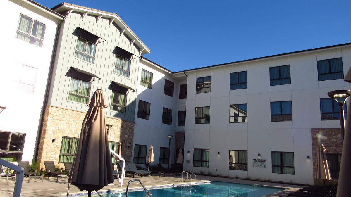 The new Cambria Hotel Templeton-Paso Robles has a pool, jacuzzi and cabanas that can be reserved and turned private.