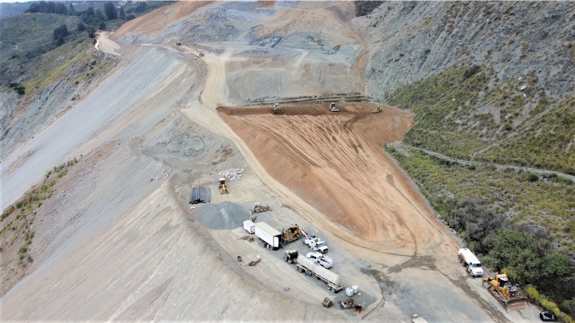 Road repairs continue at the south end of Paul’s Slide on Highway 1 near Big Sur. The highway has been closed between Limekiln State Park and Lucia in Monterey County since January.