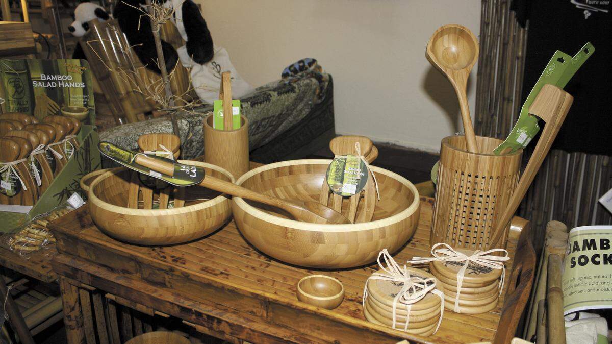 Today many products are made from bamboo, including salad bowls and utensils, coasters, tables and more.