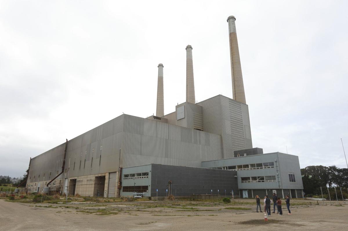 Vistra Corp. offered to demolish the Morro Bay Power Plant and stacks as part of the battery plant project. Vistra representatives tour the plant site on April 24, 2024.