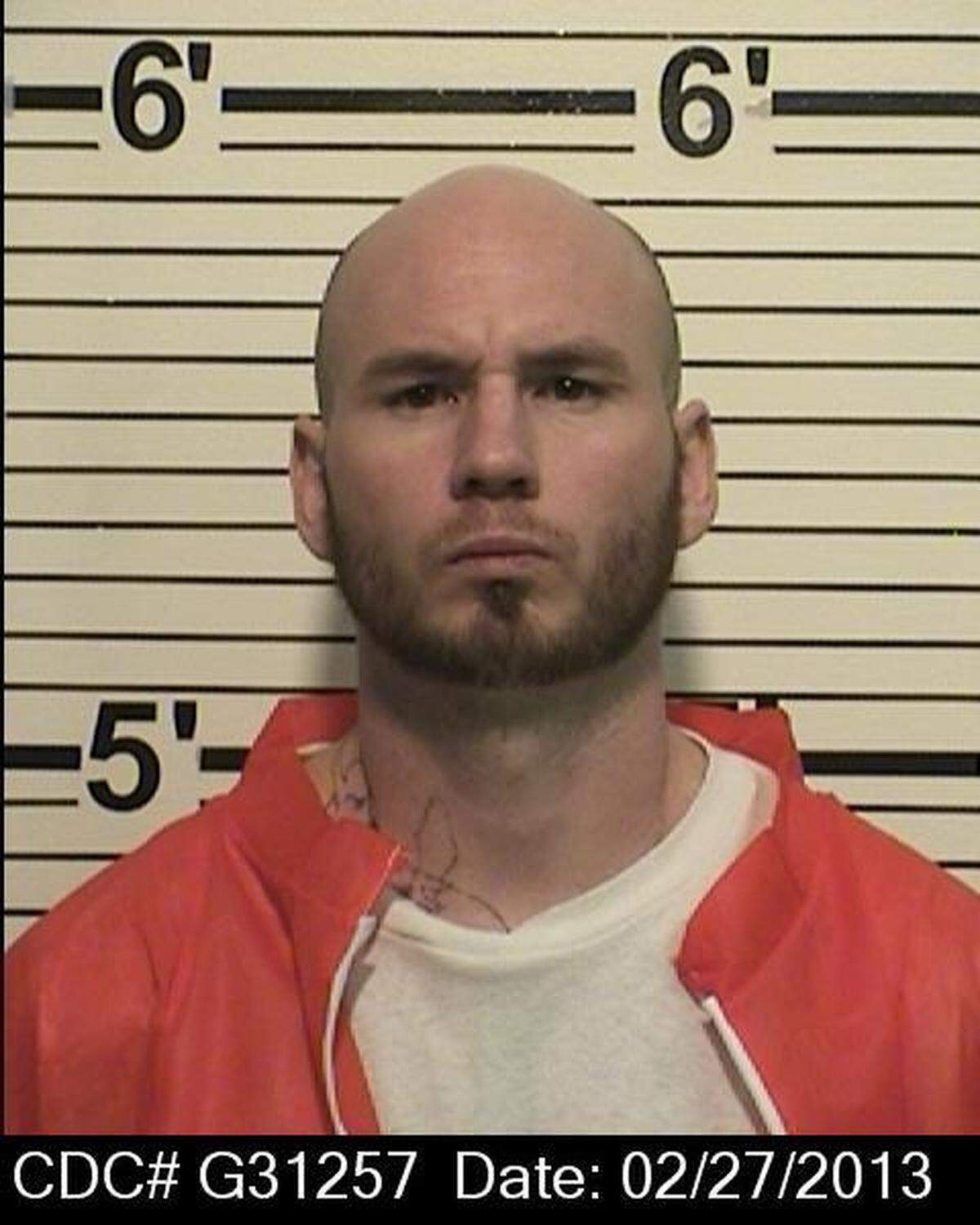 A 2013 California Department of Corrections and Rehabilitation photo of Christopher Michael Straub, who was killed in a shootout with San Luis Obispo Sheriff’s deputies on Sept. 24, 2020.