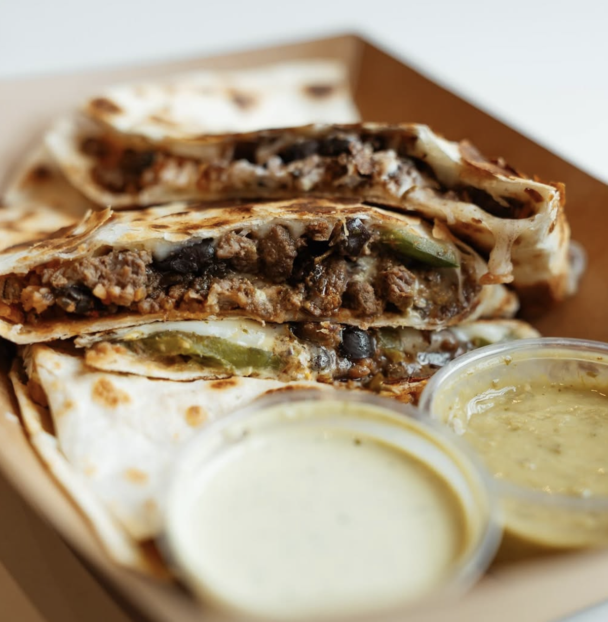 Quesadilla Gorilla offers rotational monthly quesadilla recipes.