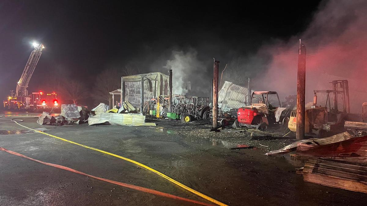 Fire crews responded to a fire at the J. Lohr Vineyards & WInery in Paso Robles, on Jan. 25, 2024.