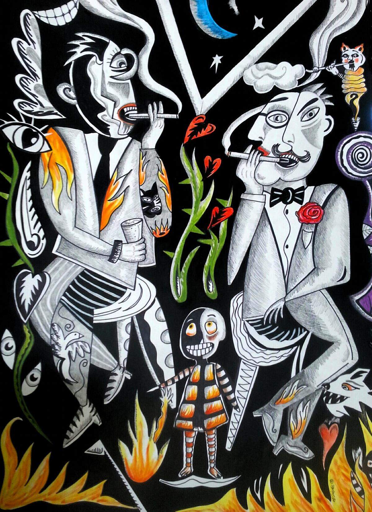 "Smoking with the Devil" by Betty Wick.