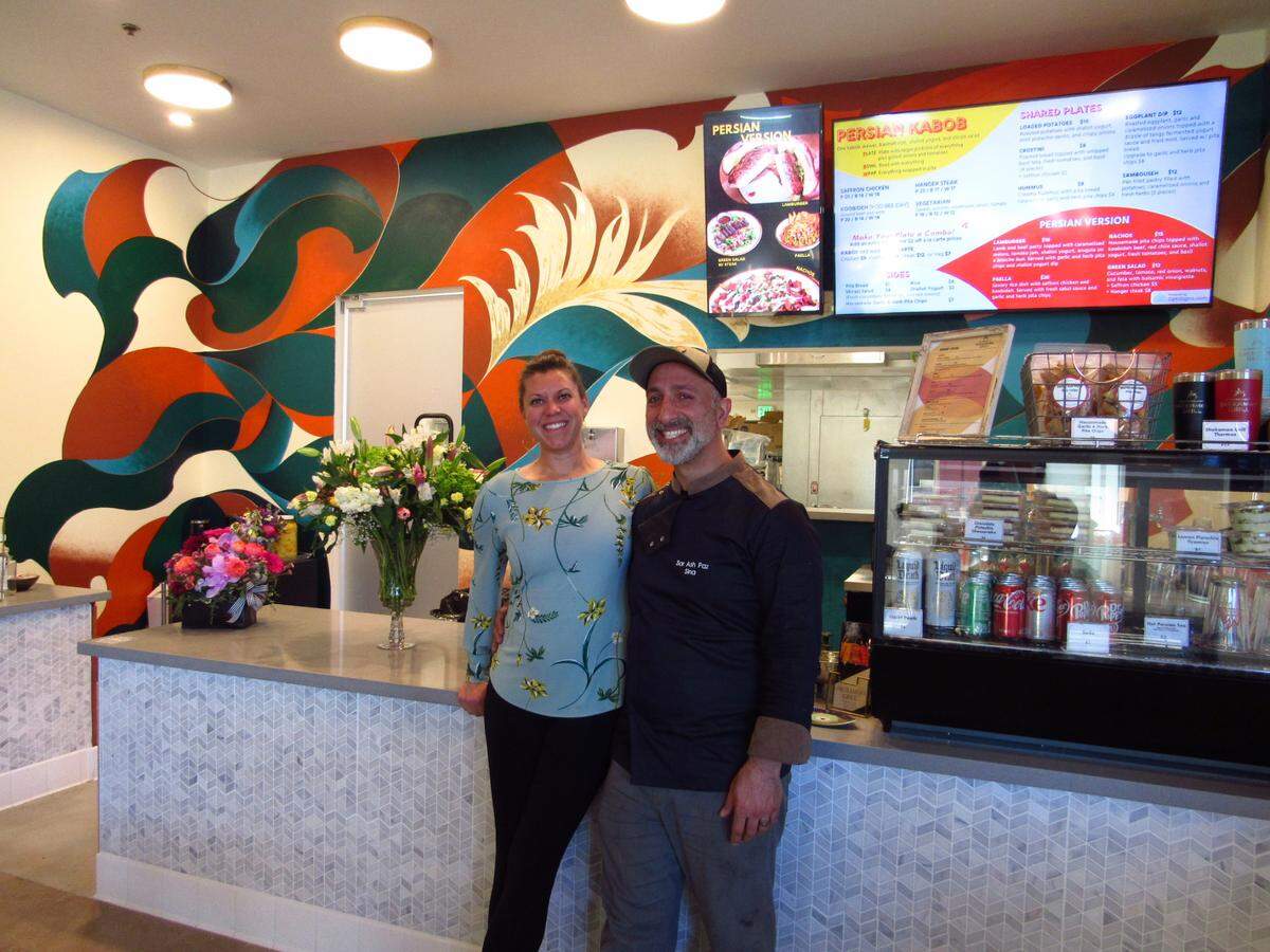 Sina and Lindsey Shakerian celebrated the grand opening of Shekamoo Grill at SLO Ranch Farms & Marketplace last Friday.