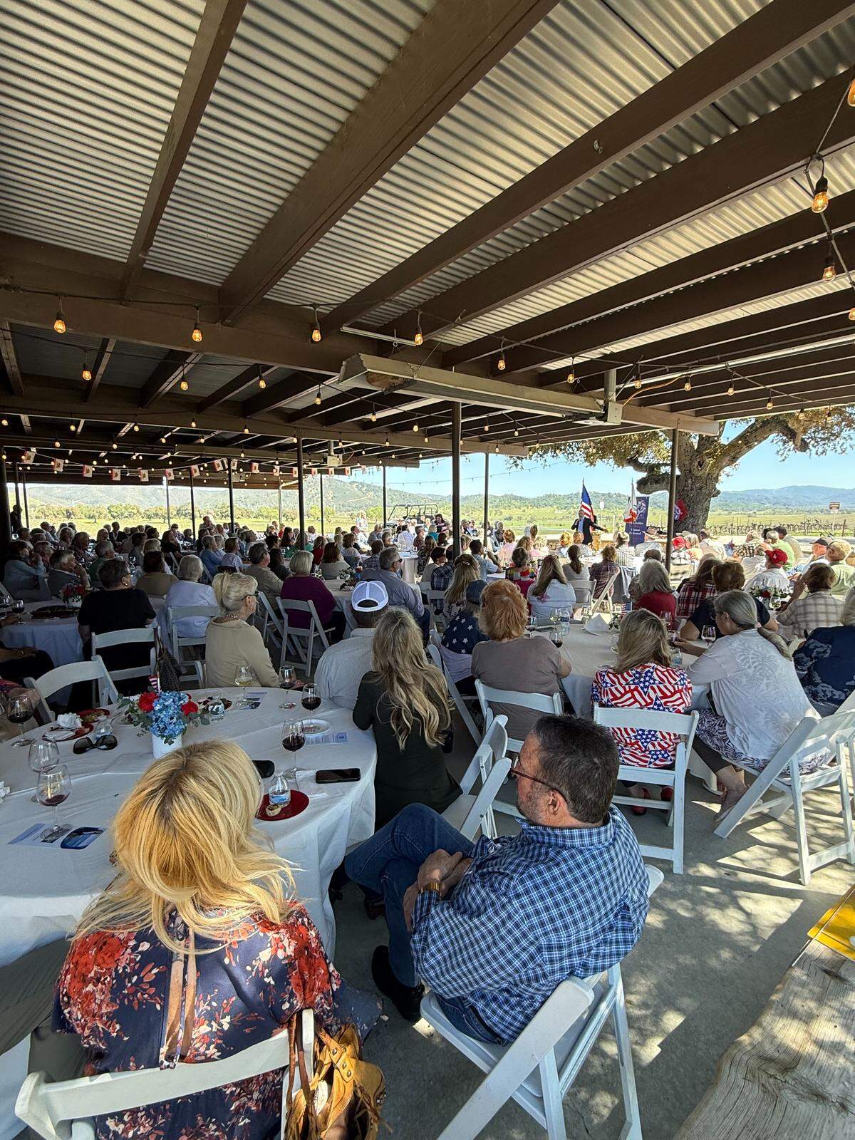 Republican gubernatorial candidate Steve Hilton visited the Ancient Peaks Barn in Santa Margarita for a meet-and-greet event hosted by the Paso Robles Republican Women Federated organization on March 14, 2026.