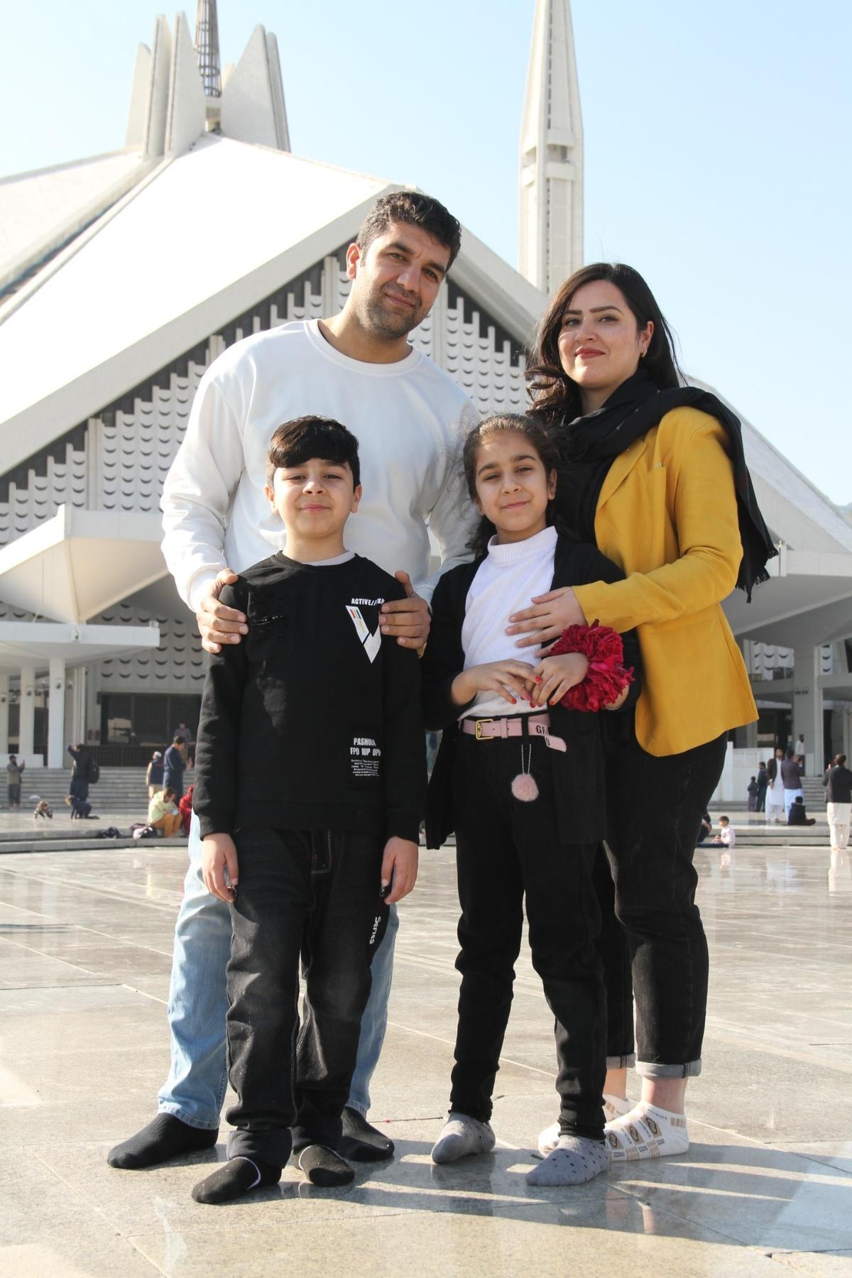 On Jan. 19, the Barakzai family was finally able to escape from Afghanistan into Pakistan. They are Afghan engineer and U.S. collaborator Kawa Barakzai, back left, his wife Kegina and children Ben Yamin, front left, and Maryam.
