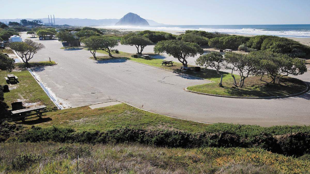 Morro Strand’s 84 sites run parallel to acres of open beach.