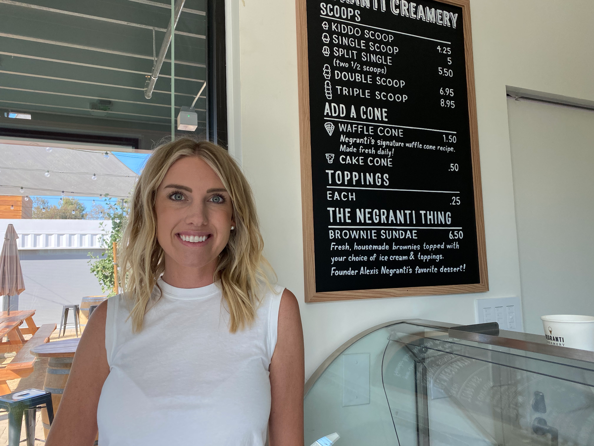 Alexis Negranti, owner of Negranti Creamery, is opening a third ice cream shop in Atascadero.