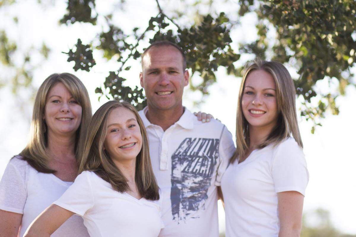 Chad Robertson with his family.