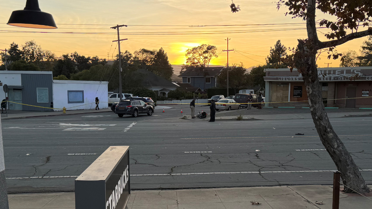 A 56-year-old cyclist, who was not wearing a helmet, was hit by an SUV in San Luis Obispo on Tuesday.