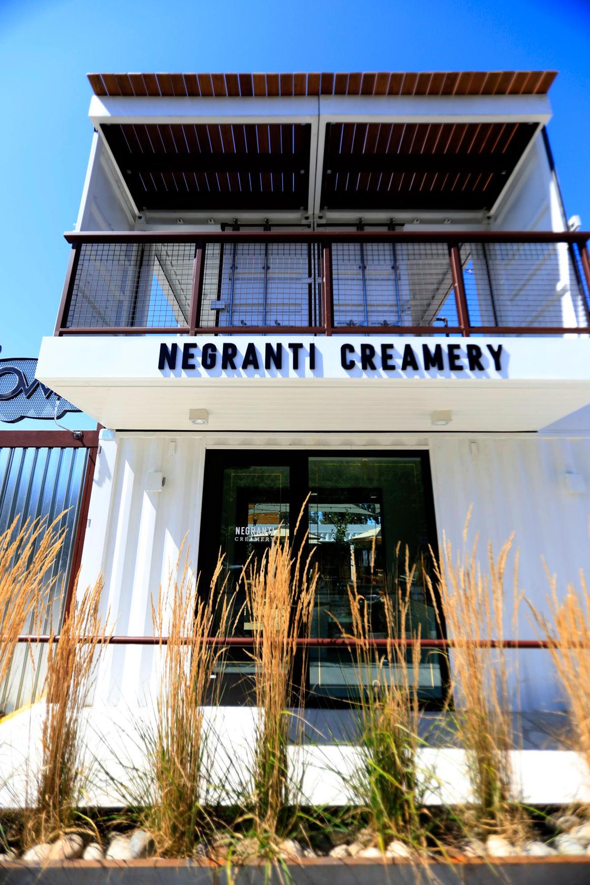 Negranti Creamery is one of three businesses in the development built from shipping containers on El Camino Real across from The Carlton in Atascadero. It shares the space with Ancient Owl Beer Garden and Bottle Shoppe and Stellar + S.U.N. Hat Company.
