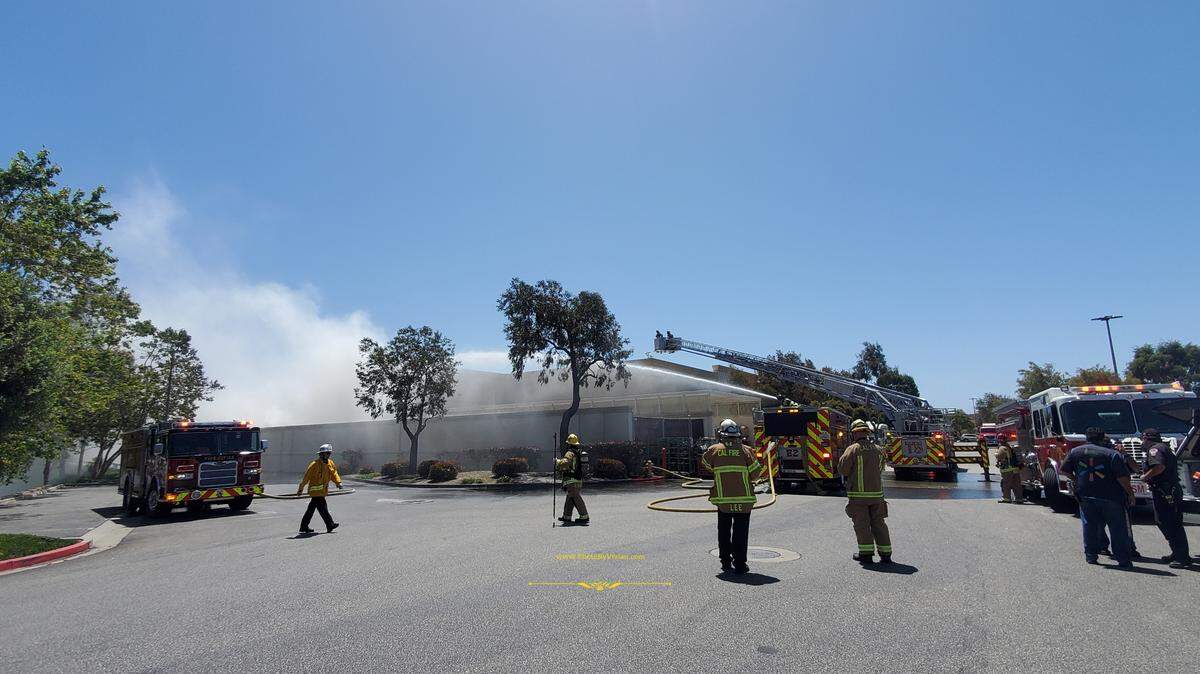 A fire was reported at a Walmart store in Arroyo Grande, California, on Sunday, May 2, 2021.