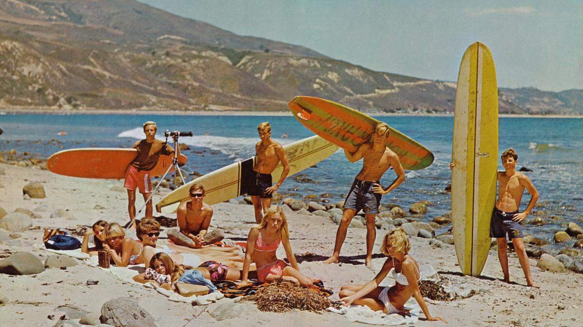 A photo from Rincon Point that appeared in the 1967 Carpinteria High School yearbook is featured in the newly published book “Rincon Point.”