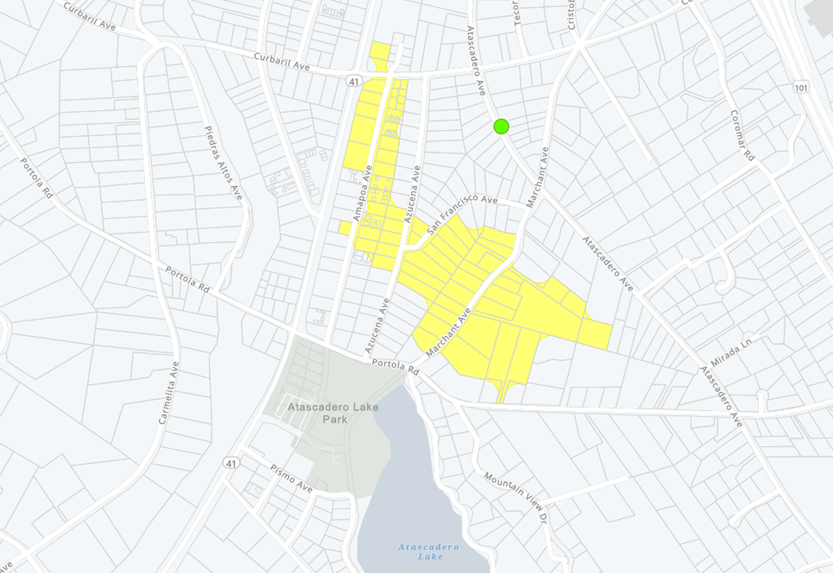 As of 10:15 a.m. Monday, a PG&E power outage in Atascadero had been reduced to 110 customers near the lake.