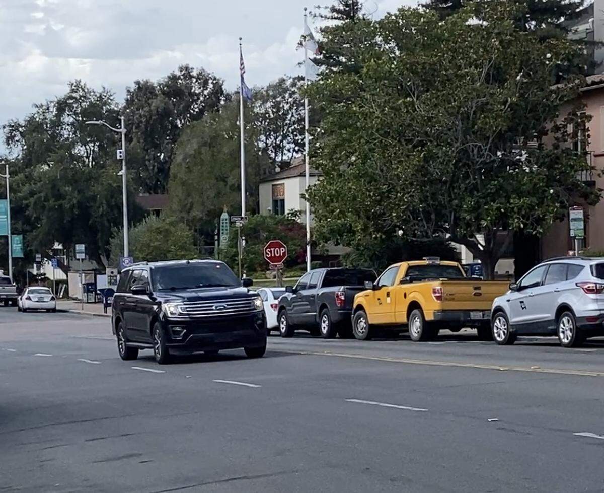 A suspected ICE vehicle circled the San Luis Obispo Courthouse for more than two hours on Sept. 17, 2025.