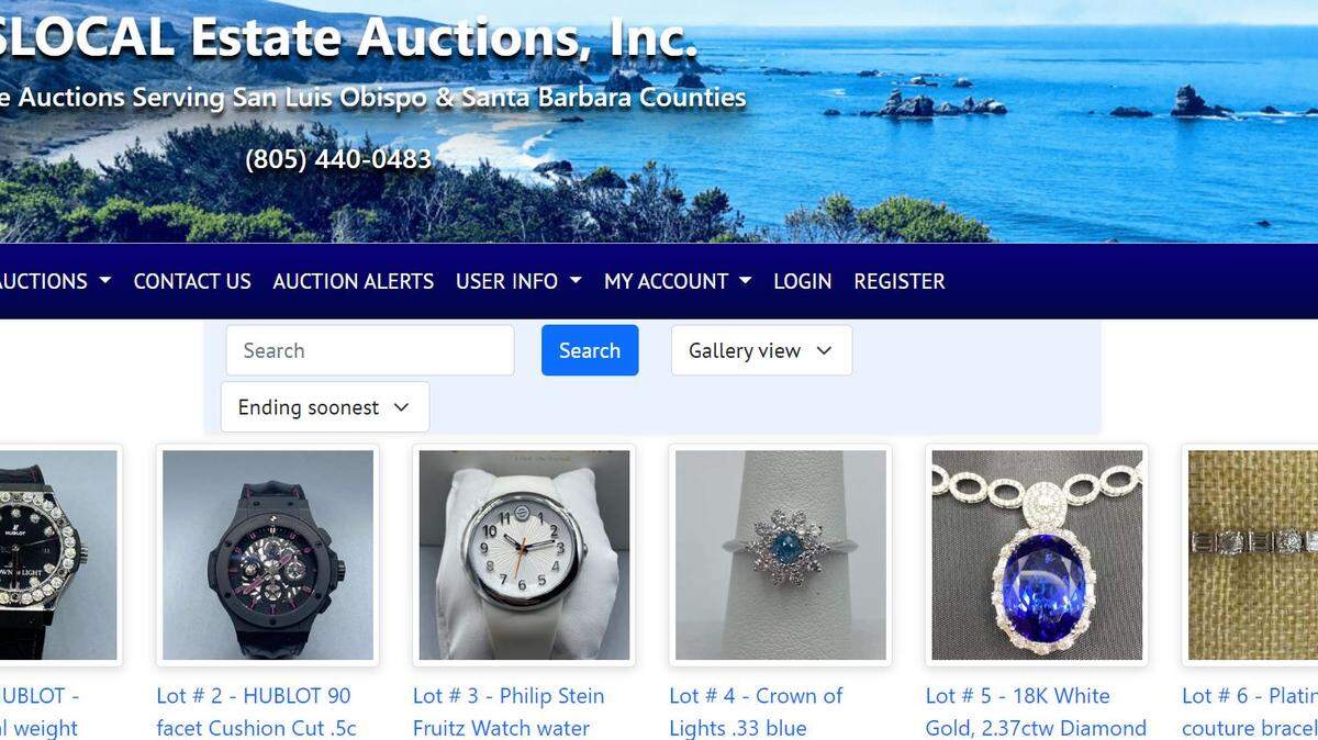 The San Luis Obispo County District Attorney’s Office auctioned off items seized during an embezzlement investigation.