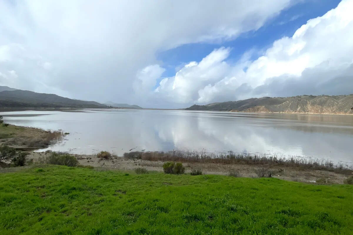 Lake Cachuma in the Santa Ynez Valley is rapidly rising, and is expected to fill and spill by the weekend, according to Santa Barbara County officials.