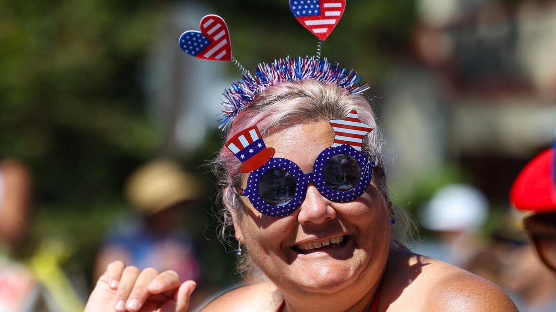 Red, white and blue on parade in SLO County for Fourth of July. See photos, video