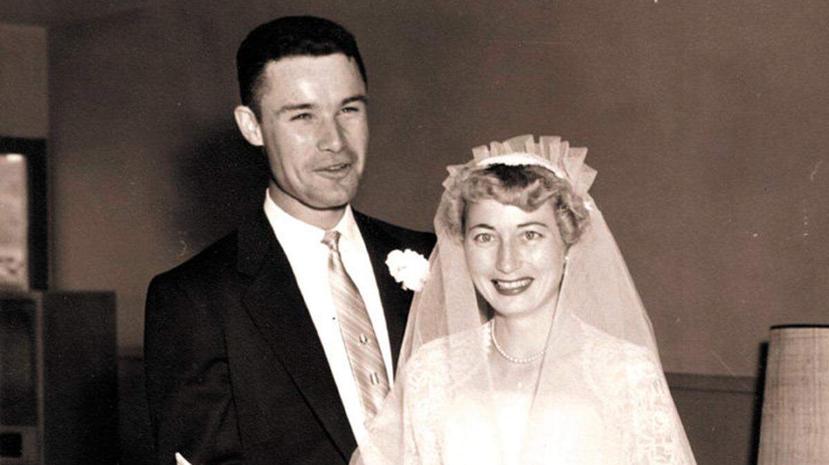 Phil and Mamie Dirkx on their wedding day, Sept. 19, 1953. Mamie died on July 4, 2017, after battling Alzheimer’s disease for several years.