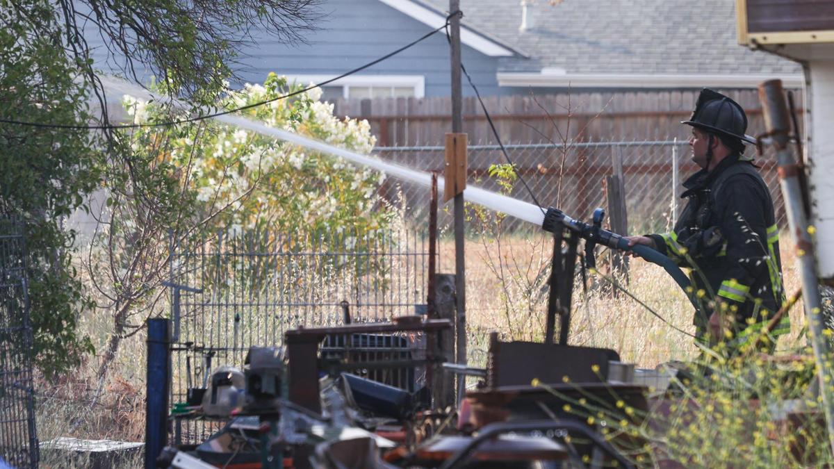 The Atascadero Fire Department responded to a fire in an outbuilding on Coromar Avenue in Atascadero on Wednesday, June 16, 2021.