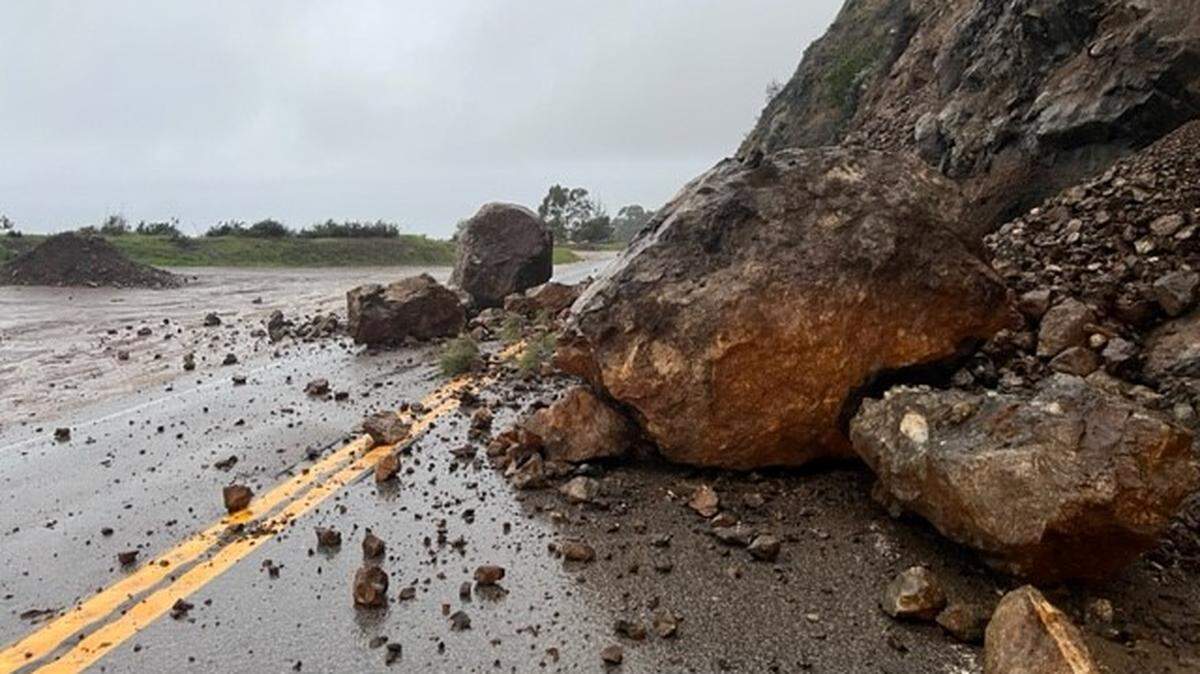 Rockfall on Hwy. 1 taken Dec. 31.