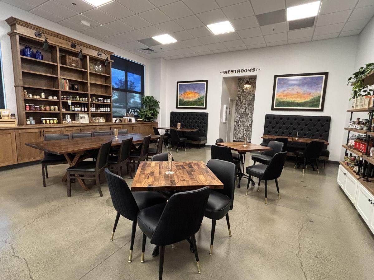 The market space inside Primal House at 3330 Ramada Drive in Paso Robles also has seating for its eatery and restaurant space.