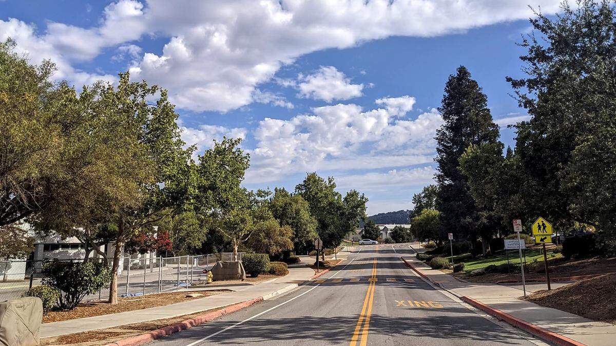 A residential street scene is shown in Templeton in 2026. Two seats on the Templeton Community Services District Board of Directors will appear on the November ballot.
