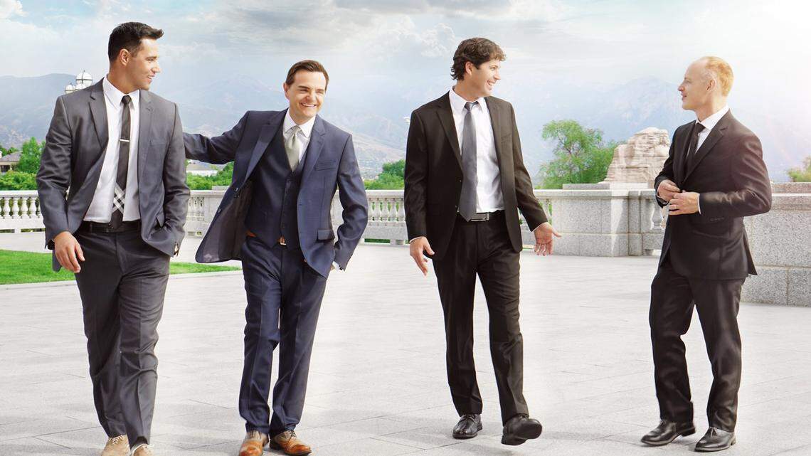 The Piano Guys are, left to right, music producer/songwriter Al van der Beek, cellist/songwriter Steven Sharp Nelson, producer/videographer Paul Anderson and pianist/songwriter Jon Schmidt.