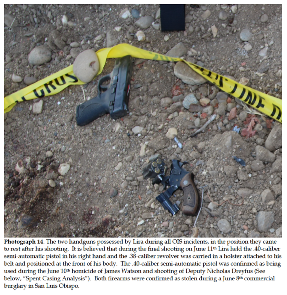 A screen shot of the San Luis Obispo Sheriff’s Office report on the shooting death of Mason Lira. 