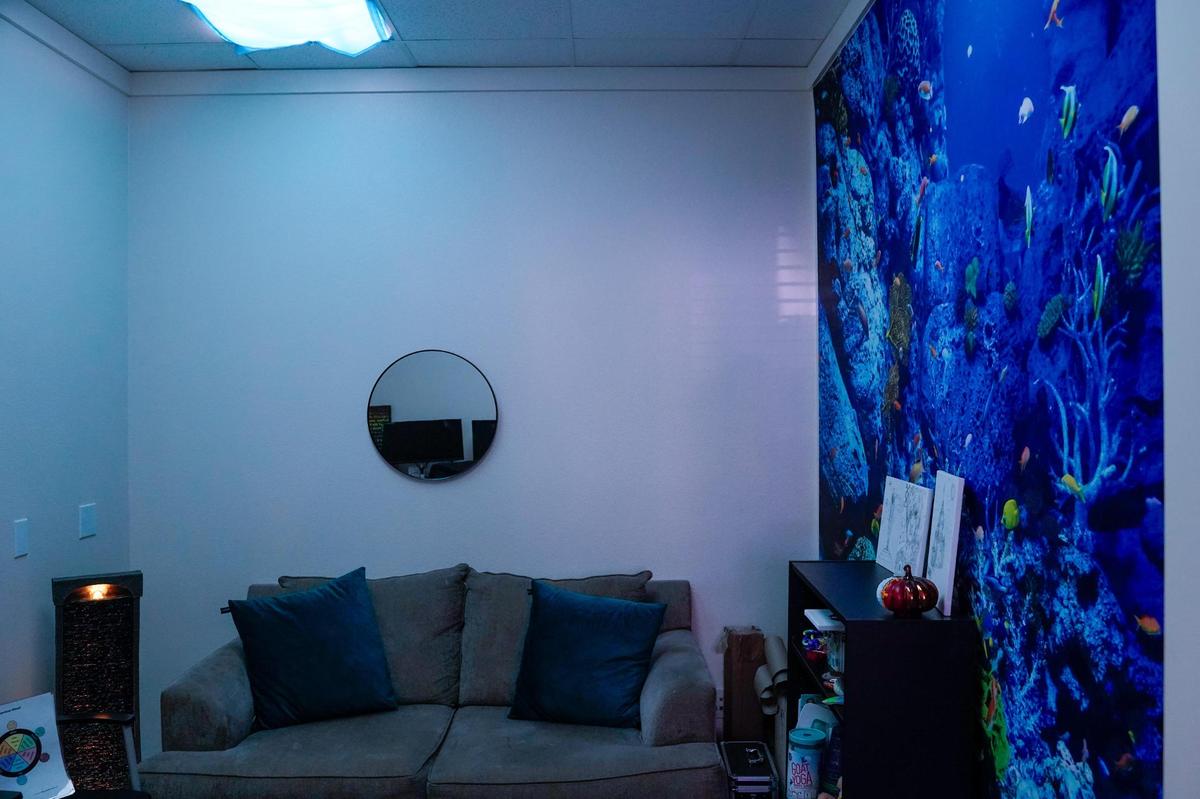 Therapists at the San Luis Obispo County Behavioral Health Department’s new Grover Beach youth clinic at 1666 Ramona Ave. are encouraged to dress up their offices with different decorations and activities for therapeutic use, pictured here Friday, Feb. 21, 2025.