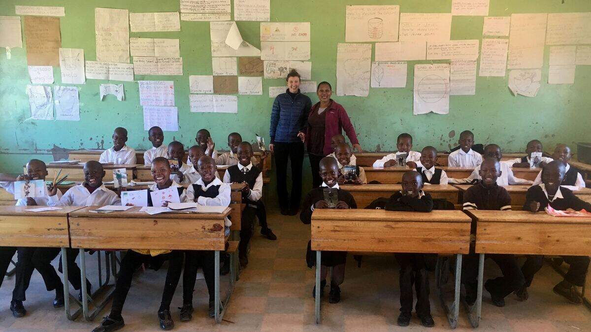 Students from the village of Ha Mahlomola, Lesotho, in Africa, seen here, have been corresponding with members of Sarah Moore's Cambria Grammar School class.