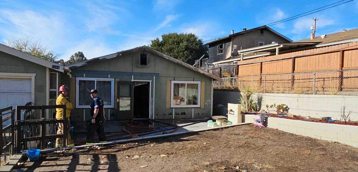 An Atascadero home sustained significant damages after it caught fire Friday, Nov. 22, 2024.