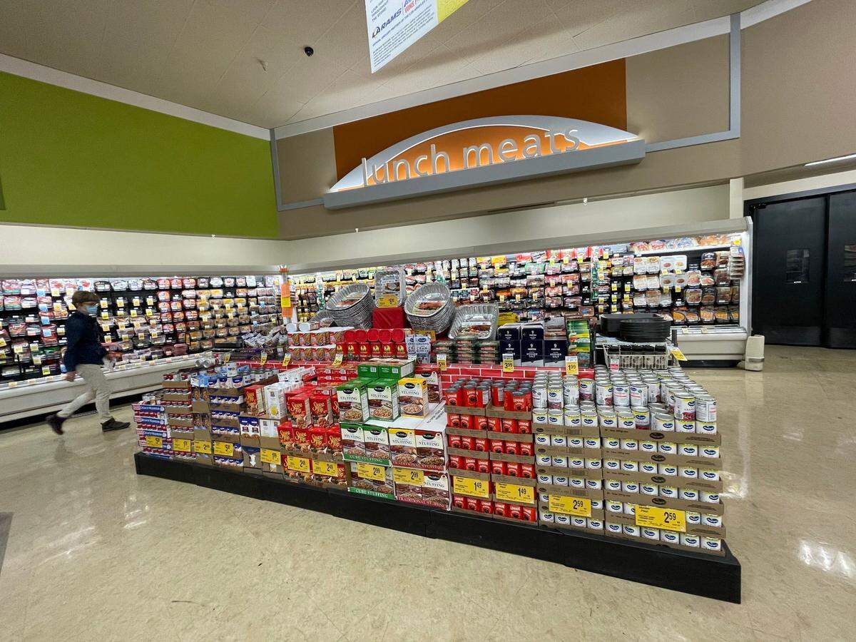Numerous San Luis Obispo County grocery stores, like Vons in Nipomo (pictured above), have small sections of traditional Thanksgiving food and ingredients set up in their stores.