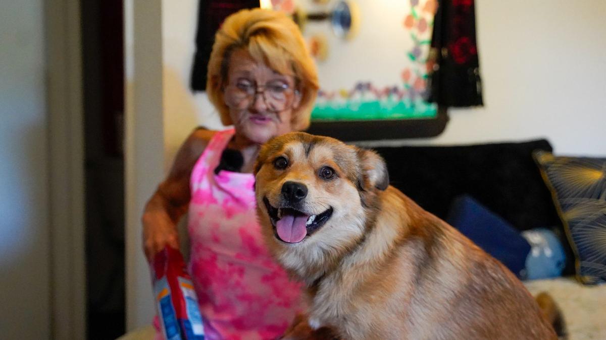 Deborah Marino, a formerly homeless resident of San Luis Obispo County, said she and her dog have been able to find stability since moving into the Housing Authority of San Luis Obispo’s Homekey project in Paso Robles. Marino spent more than six years homeless in San Luis Obispo County while battling cancer, moving from encampment to encampment.