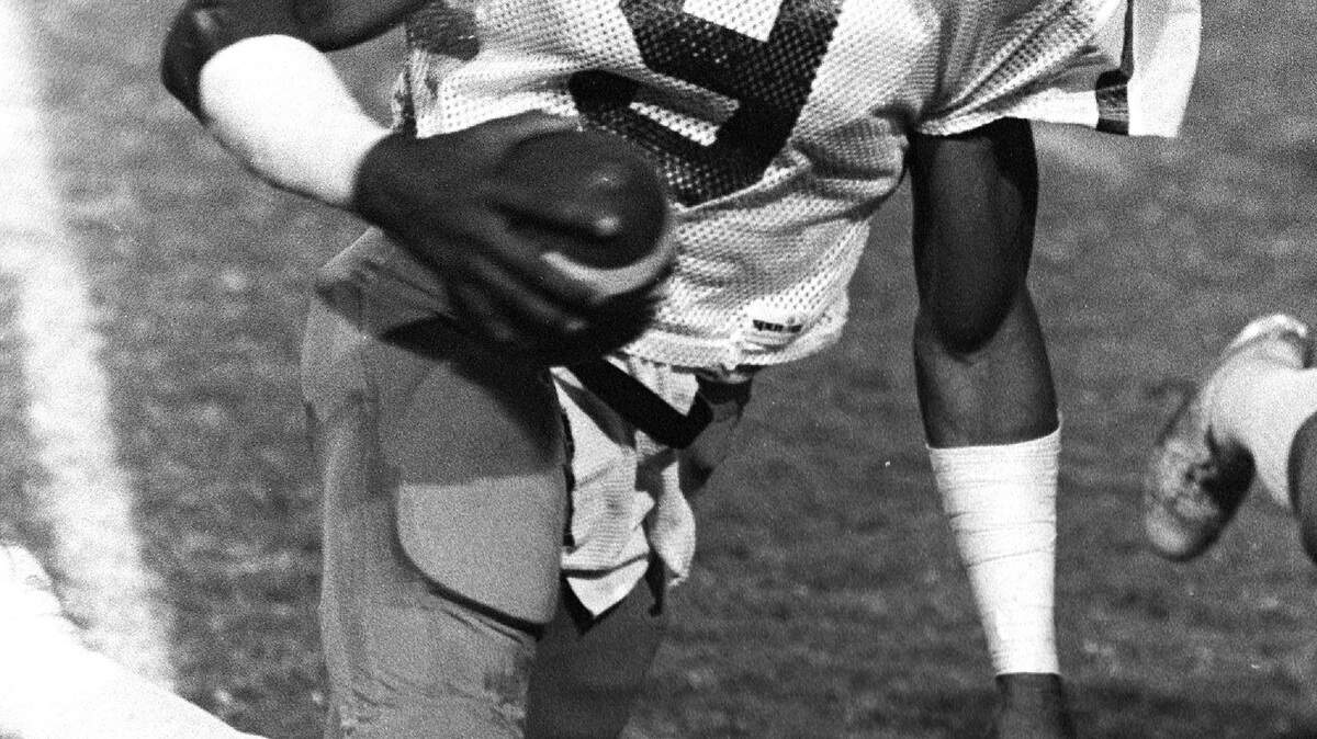 Cal Poly’s Louis Jackson, pictured here during a Oct. 4, 1980 game against Fresno State, was the star running back on the championship team. Earlier this season, Cal Poly held a ceremony to honor the 30-year anniversary of the title.