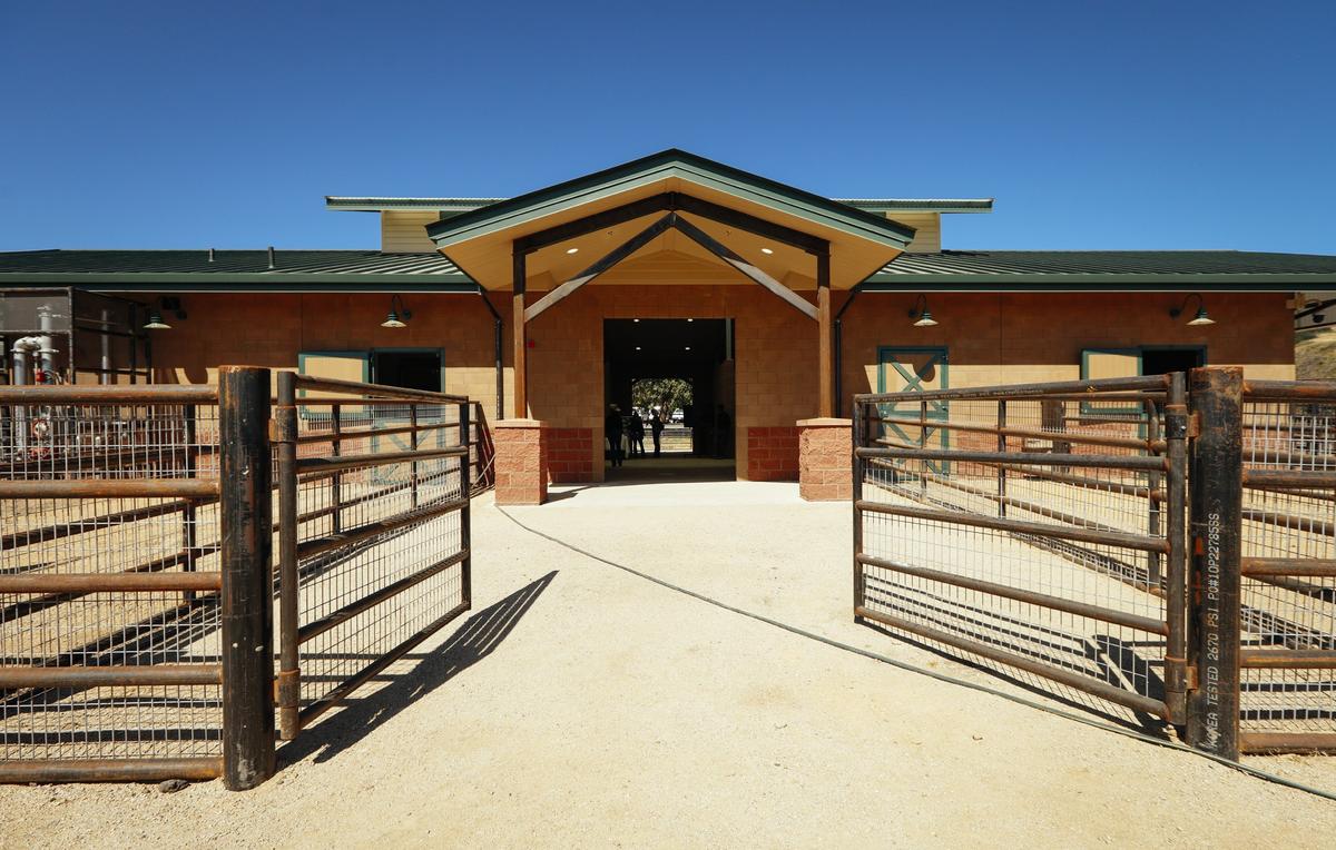 The newly finished foaling barn at Cal Poly's Oppenheimer Family Equine Center.