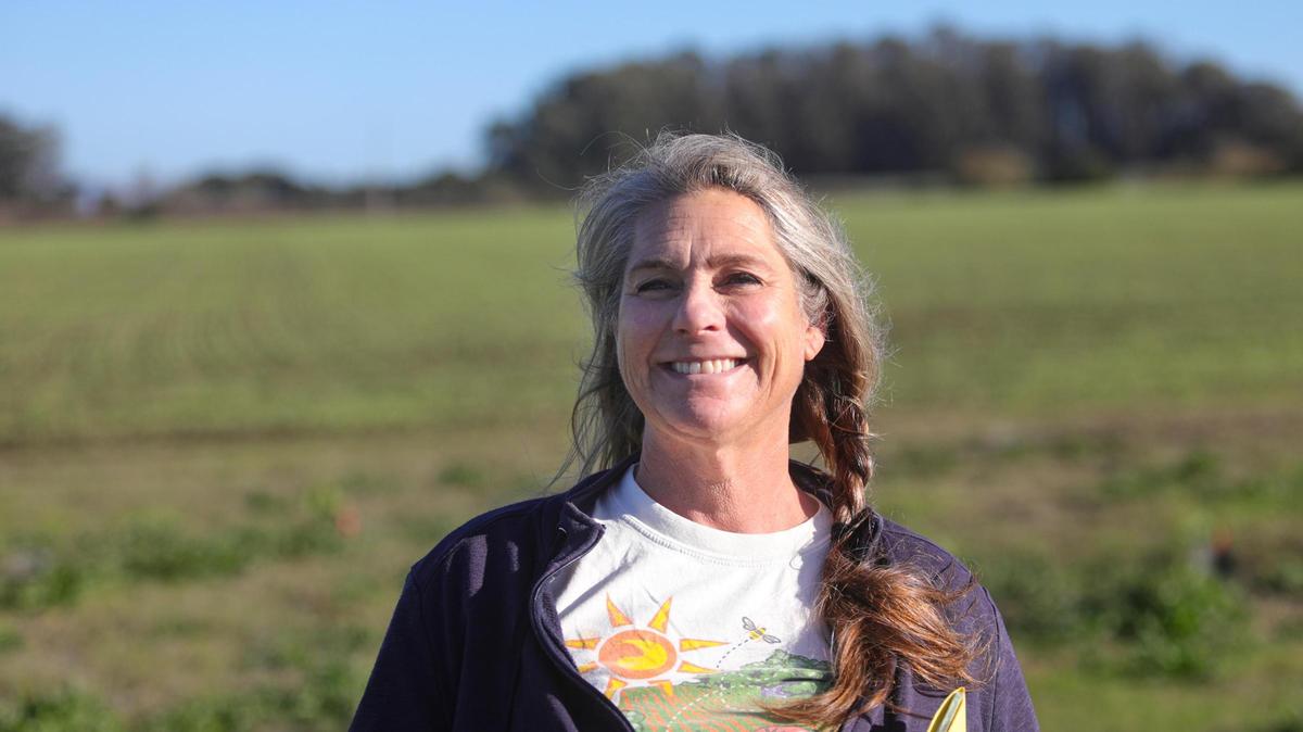 Lisen Bonnier, owner of Vintage Organics farm in the Los Osos Valley, is devoting a third-acre plot on her her property to 170 native plants that will provide habitat for monarch butterflies and other pollinators.