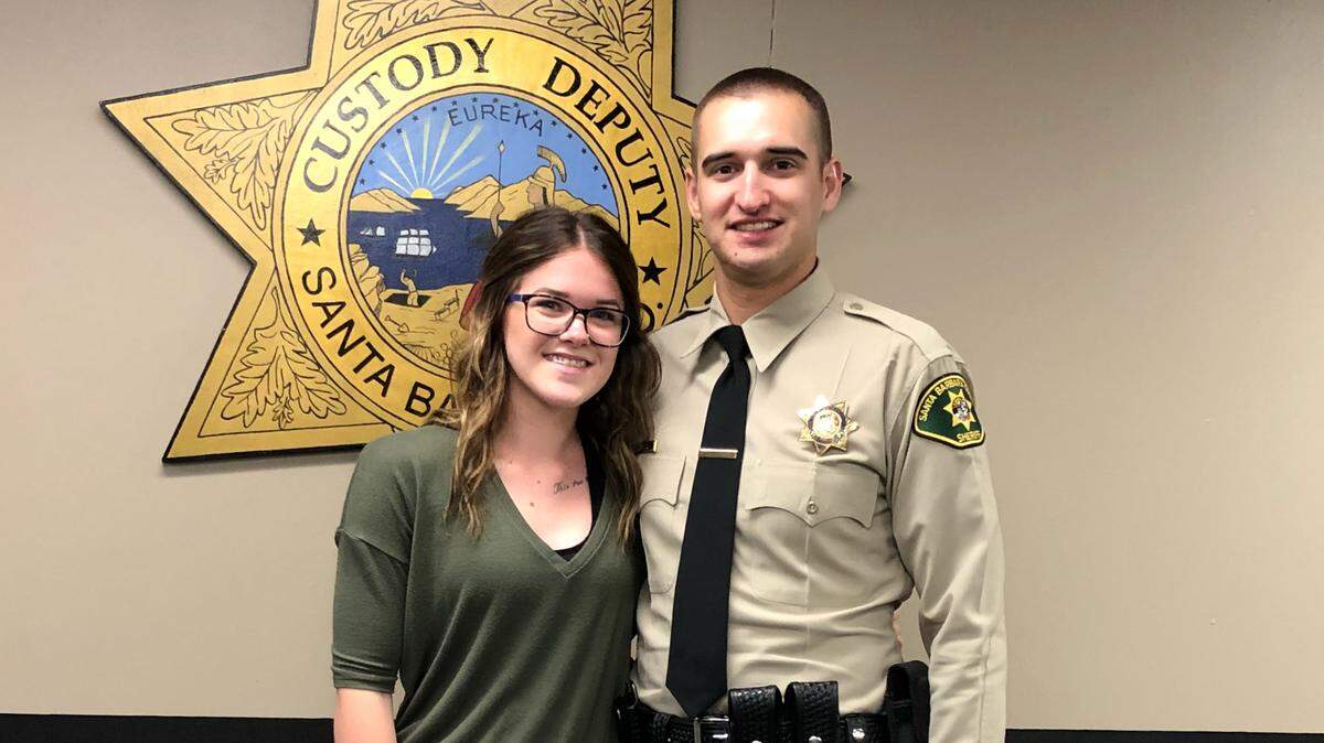 Maddison Henslin and Zachary Salce pulled a trapped woman from an apartment fire in Vandenberg Village Tuesday night. Salce said, “We were in the right place at the right time.”