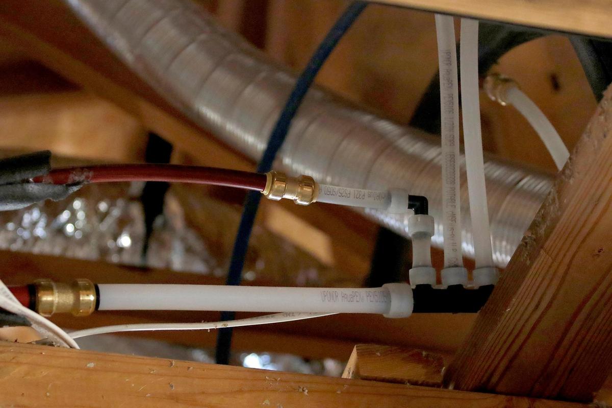 New pipes replaced the ones that failed and flooded Don Smith’s Trilogy at Monarch Dunes home.