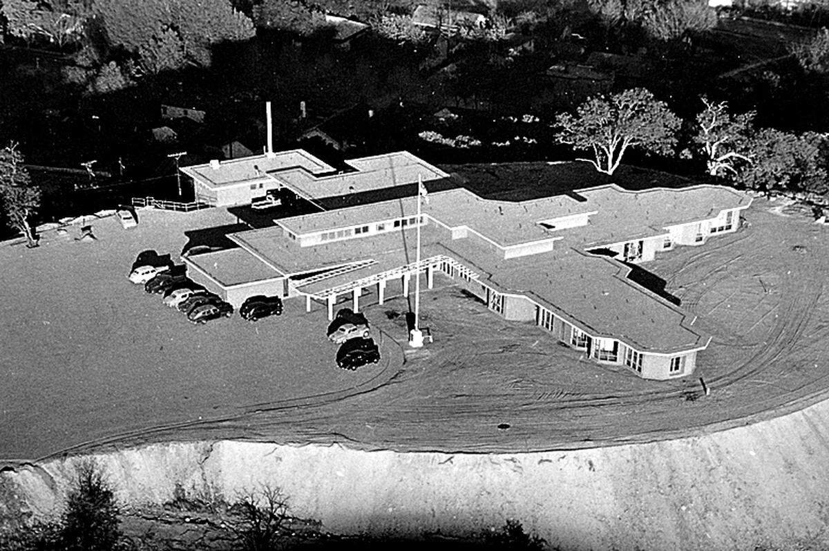 Paso Robles War Memorial Hospital was located on Terrace Hill off 15th Street on the westside of Paso Robles. Groundbreaking was in 1948 and it closed in 1977 when Twin Cities Community Hospital in Templeton opened. It served the first ever hospital district in California.