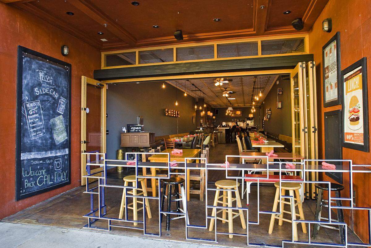 Outdoor seating is seen at Sidecar Cocktail Co. in San Luis Obispo. The restaurant is moving to a new Broad Street location.