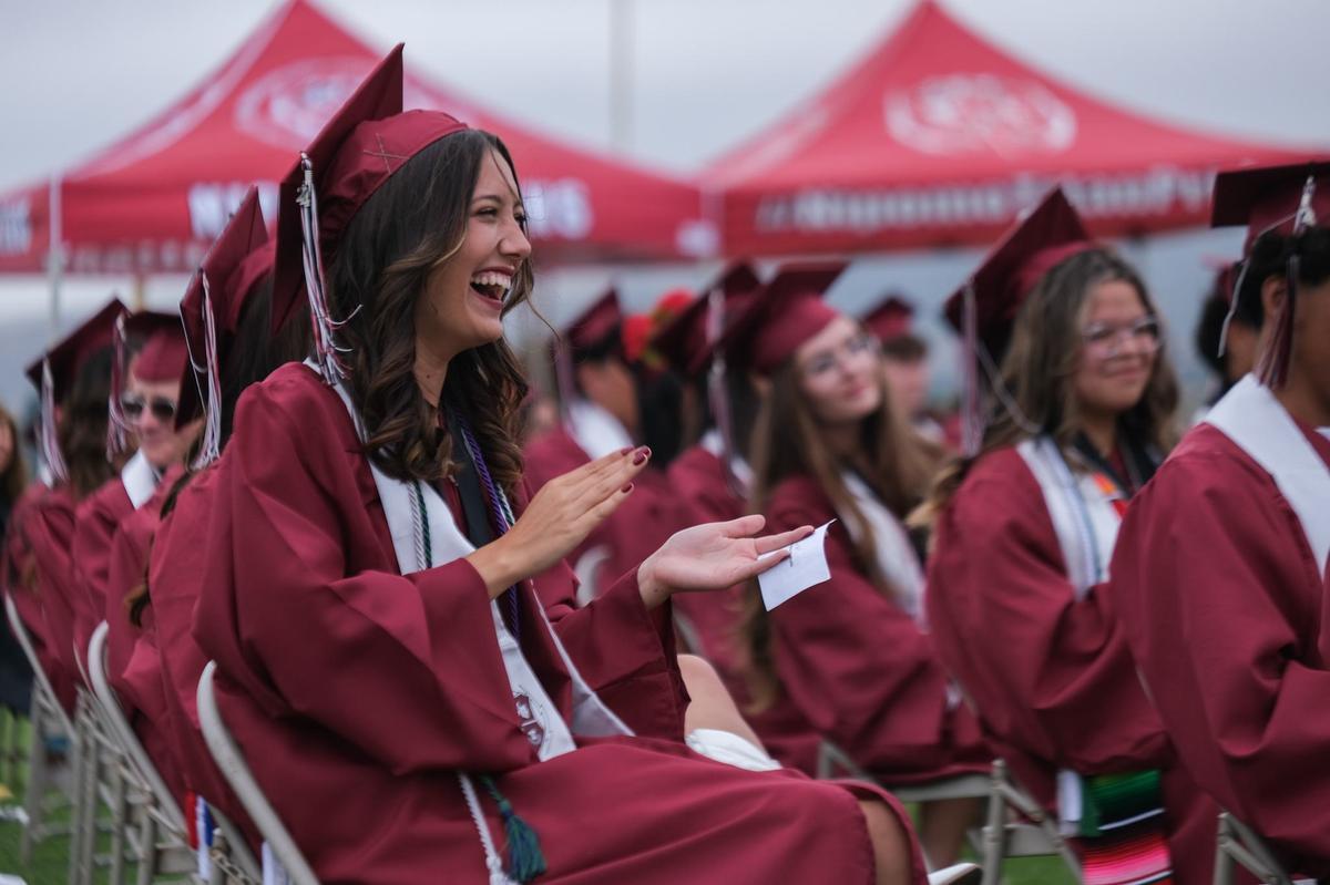 Adelina Josefina Andrade smiles during her graduation from Nipomo High School on June 7, 2024.