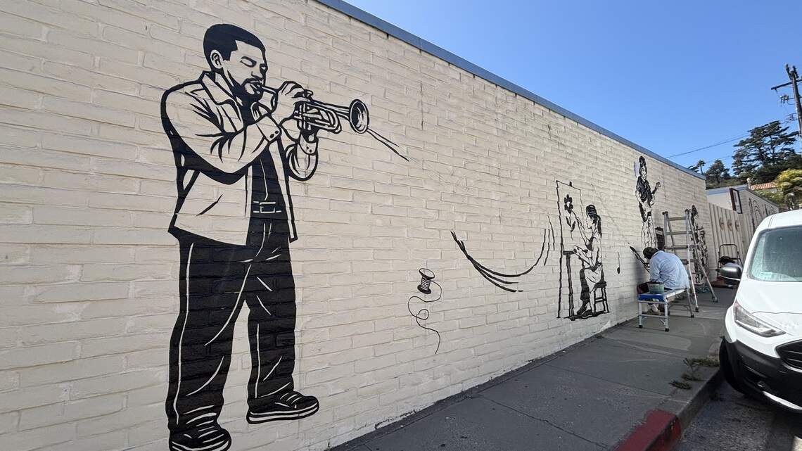 New mural is being painted on historic SLO County building. What inspired it?