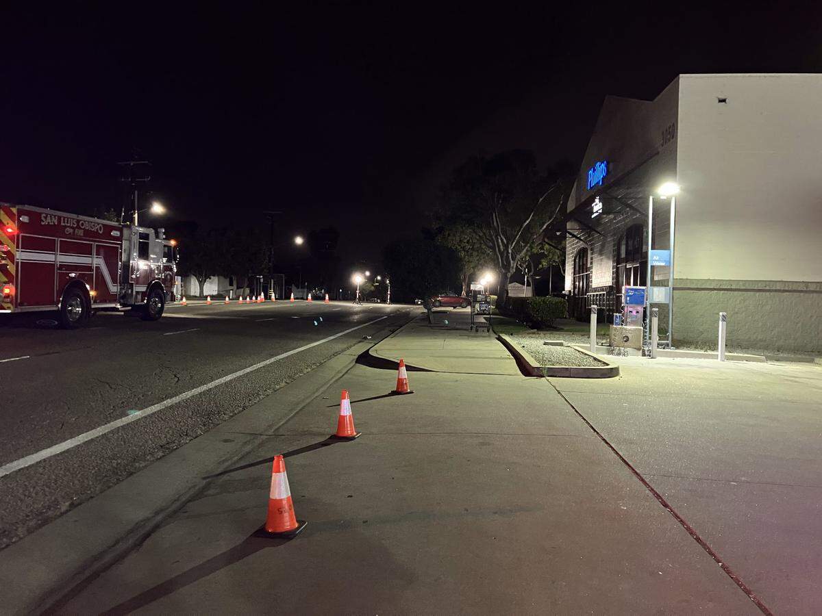 A pedestrian is now in stable condition after being hit by a car Sunday night in San Luis Obispo.
