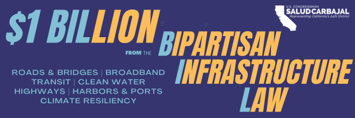 California Congressman Salud Carbajal came to San Luis Obispo on Aug. 8, 2024, to celebrate $1 billion for infrastructure projects across SLO County and 13,000 local jobs created by the Bipartisan Infrastructure Law.