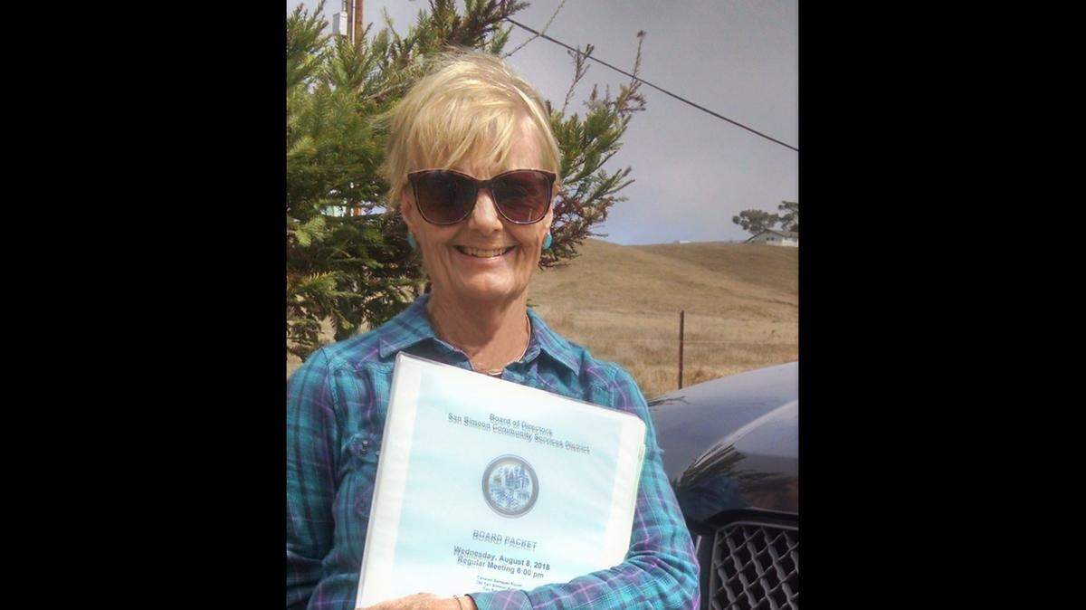 Gwen Kellas, a San Simeon Community Services District board member, stepped down from her post on April 3, 2023.