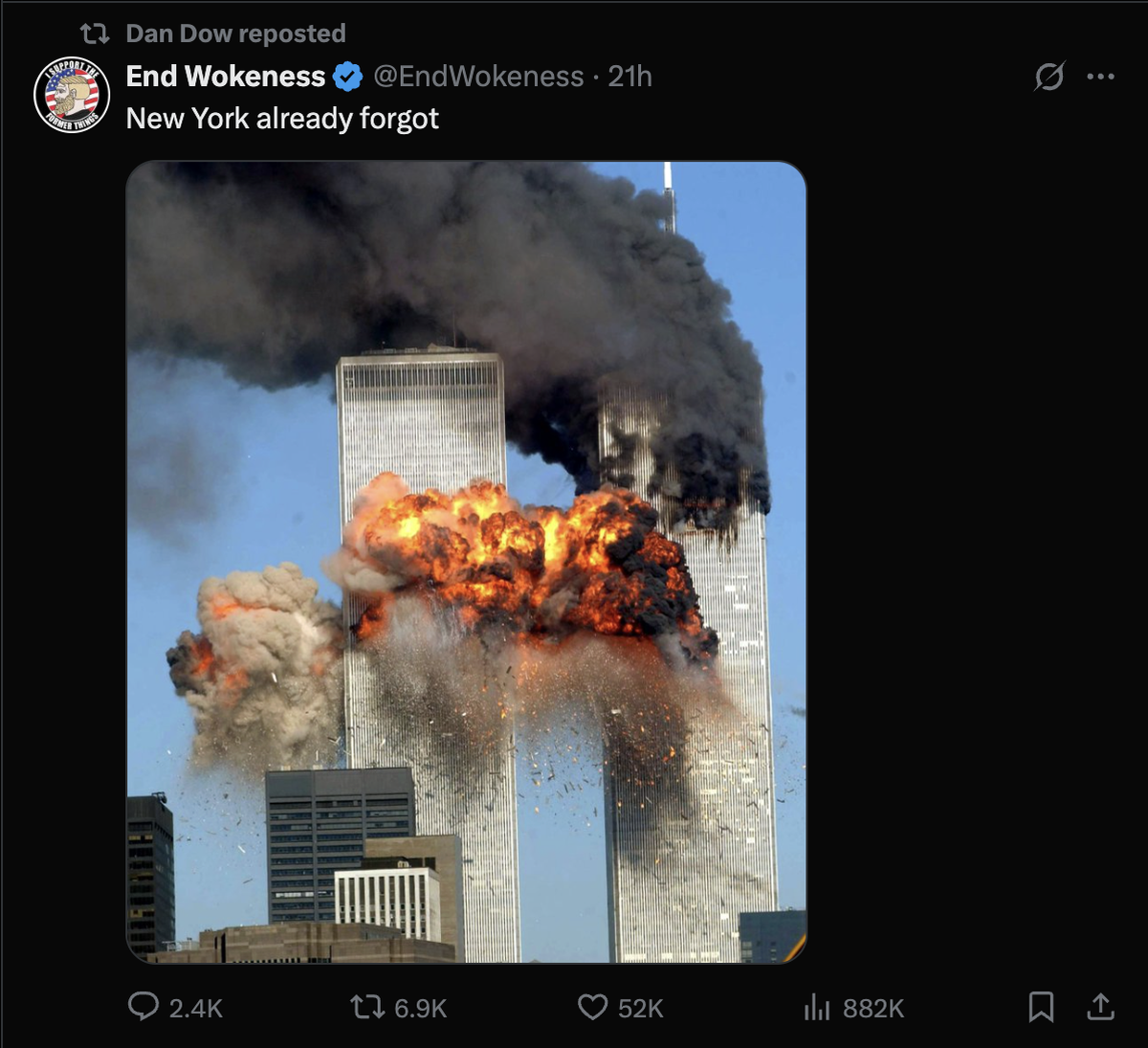 San Luis Obispo County District Attorney Dan Dow shared an X post linking the election of Zohran Mamdani as New York City’s first Muslim mayor to the 9/11 attacks that killed 2,606 people at the World Trade Center.
