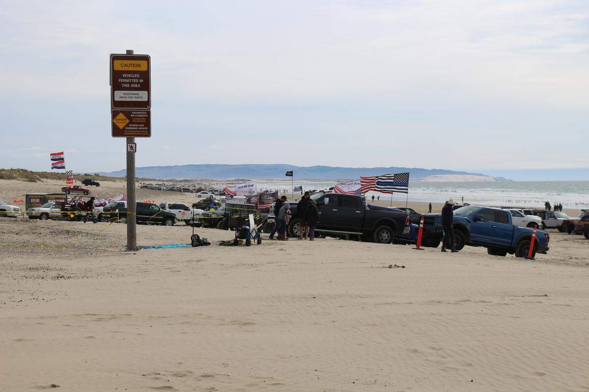 Vehicles are allowed on the area along the beach south of Grand Avenue in Grover Beach in Pismo State Beach and Oceano Dunes SVRA.